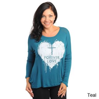 Stanzino Women's Plus Size "Forever Love" Relaxed Fit Long Sleeve Shirt Stanzino Tops