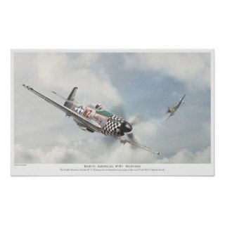 North American P 51 Mustang Posters