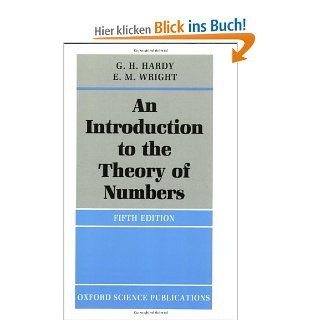 An Introduction to the Theory of Numbers Oxford Science Publications G. H. Hardy, Godfrey H. Hardy, E. M. Wright Fremdsprachige Bücher