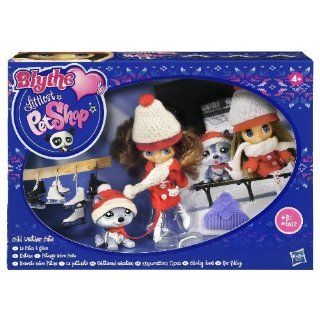 Littlest Pet Shop   Blythe   Cold Weather Cute / Eistanz   Set #B1   Puppe Blythe ca. 11cm & Husky #1617 & Zubehr   Hasbro Spielzeug