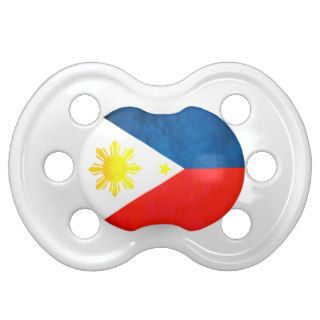Colorful Contrast FilipinoFlag Baby Pacifier