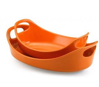 Rachael Ray Bubble and Brown Set of 2   Orange —