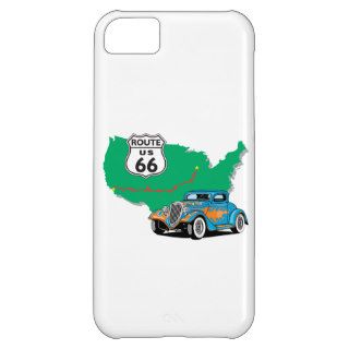 Route 66 Blue Hot Rod Cover For iPhone 5C
