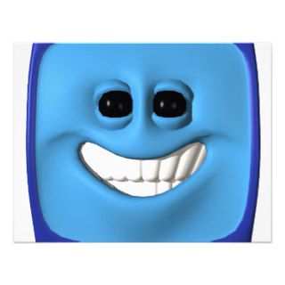 blue square smiley invite
