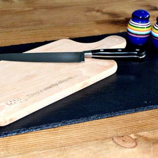personalised wooden cheese board by made lovingly made