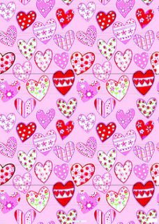 hearts gift wrap by paper salad