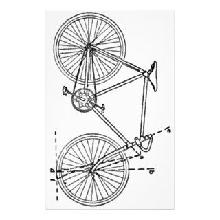 Bicycle Blueprint Custom Stationery