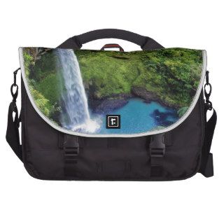 Waterfall Nature Park Blue Water Forest Destiny Laptop Bag