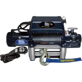 Superwinch 12 Volt DC Truck Winch with Remote — 9500-Lb. Capacity, Model# 1695210  8,000   11,900 Lb. Capacity Winches