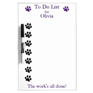 To Do List for Children Dry Erase Boards