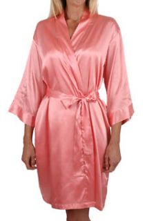 Mystique Intimates 70042 Hydrangea Solid Short Kimono Robe