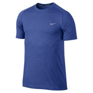 Nike Dri FIT Knit Novelty Crew Mens Running Shirt   Game Royal