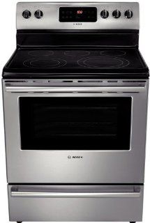 Bosch HES5053U 500 30" Stainless Steel Electric Smoothtop Range   Convection Appliances