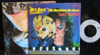 He's Back (The Man Behind The Mask)   Theme from the Motion Picture 'Friday the 13th, Part VI Jason Lives' (UK 1st pressing 7 inch vinyl single in poster sleeve) Music