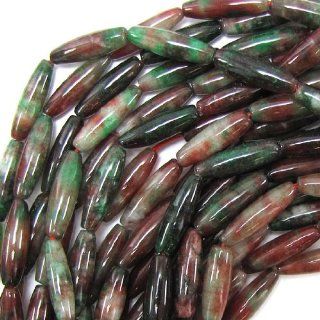 20mm multicolor jade barrel beads 15.5" strand