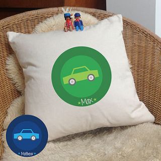 personalised 'car' cushion by a piece of ltd