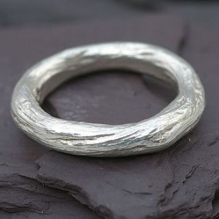 gents silver rose root ring by anthony blakeney