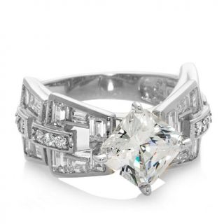 4.13ct Absolute™ Princess with Round and Baguette Sides Ring