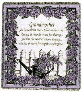 "Grandmother" Poem Afghan Throw Blanket 48" x 60"   Grandma Blanket
