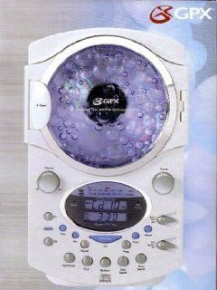 GPX Bathroom CD Clock Radio Electronics