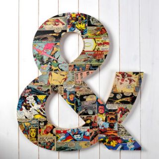 vintage comic giant letter by bombus