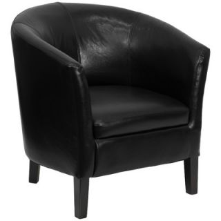 FlashFurniture Club Lounge Chair with Barrel Shape GOS03BNFULL Finish Black