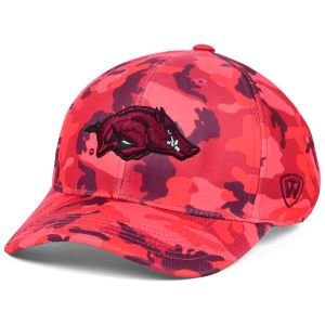 Arkansas Razorbacks Top of the World NCAA Gulf Camo One Fit Cap