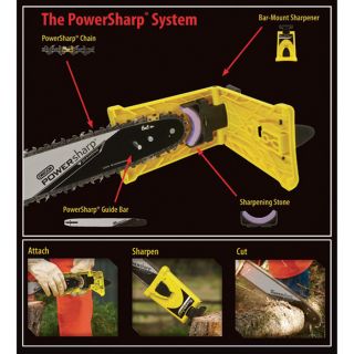 Oregon PowerSharp Bar-Mount Chain Sharpening Kit For 18in. Chain Saws, Model# 541662  Bar   Chain Combinations