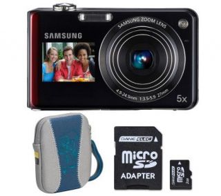 Samsung TL210 12MP Digital Camera w/ 2GB SD Card & Case   Red —