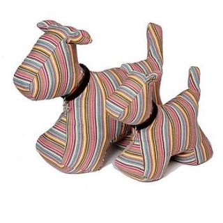 candy stripe puppy doorstop by lily and lime home