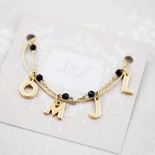 design your own personalised initial bracelet by j&s jewellery