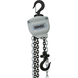 Roughneck Manual Chain Hoist — 1 Ton, 20ft. Lift  Manual Gear Chain Hoists