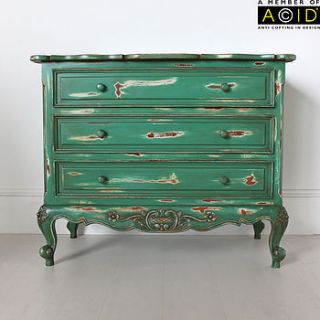 green french three drawer chest of drawers by out there interiors