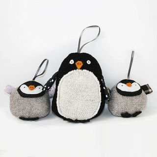 pengin family decorations by laura long