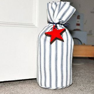 blue stripe doorstop by the cotton tree