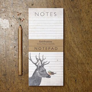 hello deer desk notepad by katie leamon