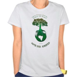 PLANT A TREE Ecology Art Earth Day Top T Shirts