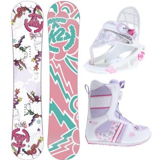 K2 Lil Kandi Grom Pack Snowboard 100 w/ Boots/Bindings   Girls