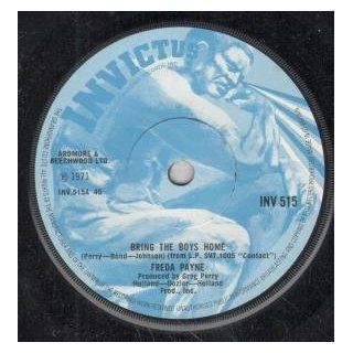 Bring The Boys Home 7 Inch (7" Vinyl 45) UK Invictus 1971 Music