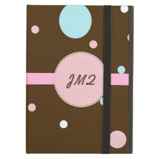 Brown and Pink Polkadot iPad Case