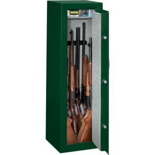 Stack-On 10-Gun Safe — Green, Combination Lock, Model# SS-10-MG-C-DS  Safes