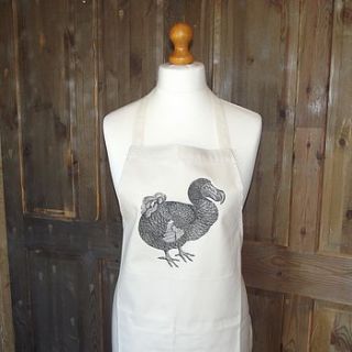 ' quirky dodo ' irish linen apron by rustic country crafts