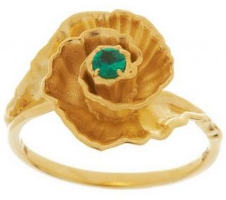 Adi Paz Gemstone Rose Design Ring, 14K Gold —