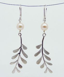 elspeth leaf gemstones earrings by blossoming branch