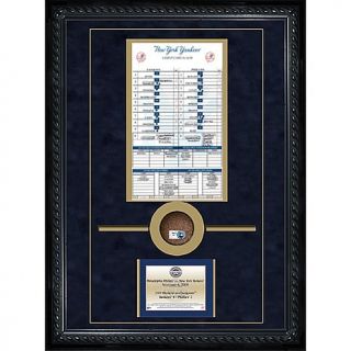 Yankees 2009 WS Championship Lineup Card Collage by Steiner Sports