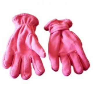 Ice Caps Girls Bright Pink Fleece Winter Gloves Clothing