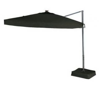 Southern Casual Olefin Offset Umbrella w/ Solar LED Lights & Base —
