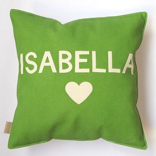 personalised name cushion by helen rawlinson