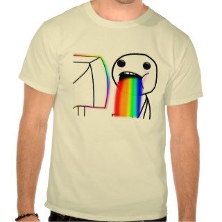 Puking Rainbow Rage Face (ALL COLORS) Tee Shirt