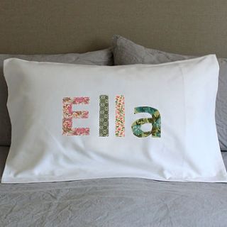 personalised name pillowcase patterned by lollie's pillowslips